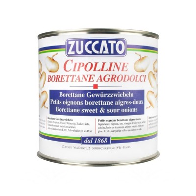 Cipolline Borettane Agrodolci  in Olio di Girasoli Zuccato - 2500 g
