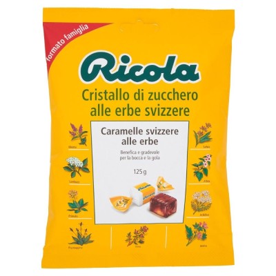 Caramelle Dure Cristallo di Zucchero alle Erbe Svizzere Senza Glutine Ricola - 125 g