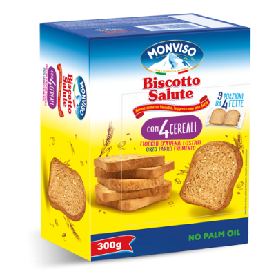 Biscotto Salute con 4 Cereali Monviso - 300 g