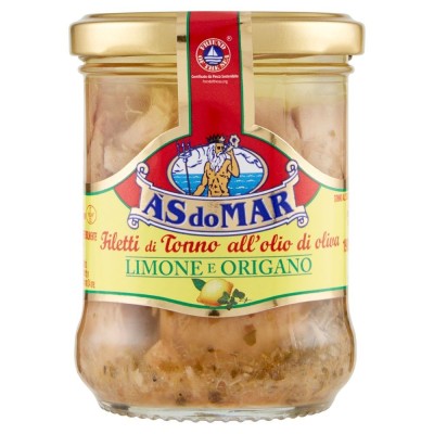 Filetti di Tonno in Olio di Oliva Limone e Origano AsdoMar - 190 g