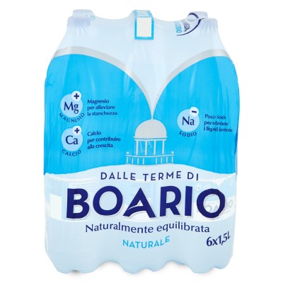 Acqua Minerale Naturale  Boario - 6 Bottiglie da  1,5 LT