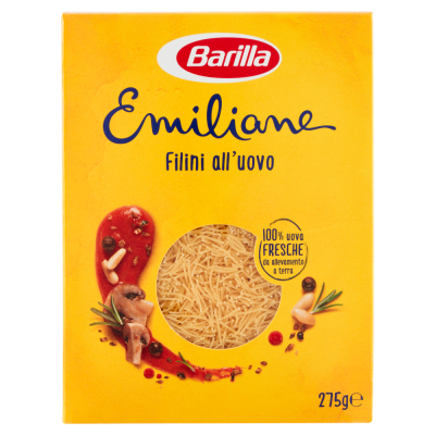 Pasta  Emiliane  Filini  all'uovo Barilla - confezione da 275 g