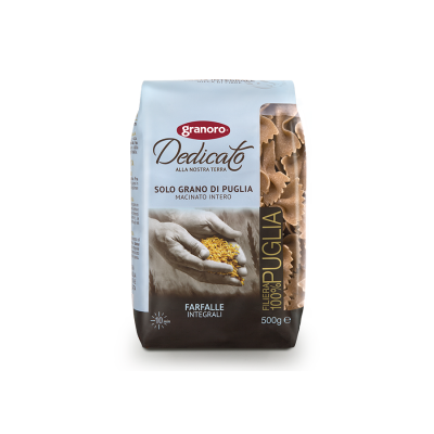 Pasta Integrale Farfalle Dedicato Granoro - confezione da 500 g