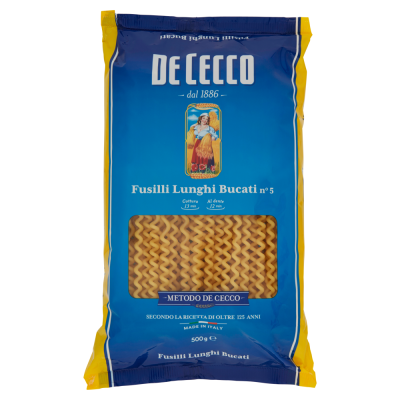 Pasta  Fusilli Lunghi Bucati De Cecco  - confezione da 500 g