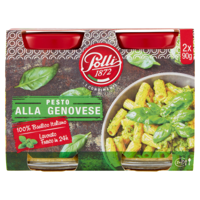 Pesto alla Genovese i Condimenti Polli - confezione 2 x 90 g