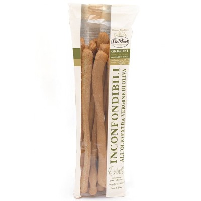 Grissini Inconfondibili all'Olio Extra Vergine di Oliva Senza Grassi Stirati a Mano De Mori - 180 g