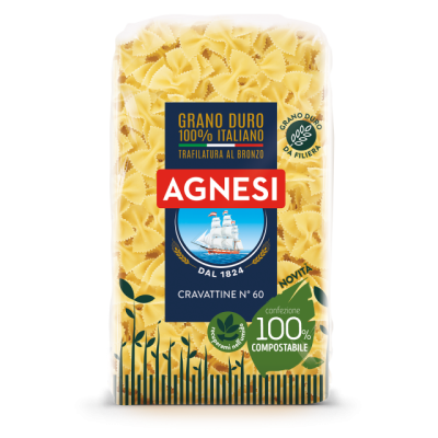 Pasta di Semola Cravattine n°60 Agnesi - confezione da 500 g