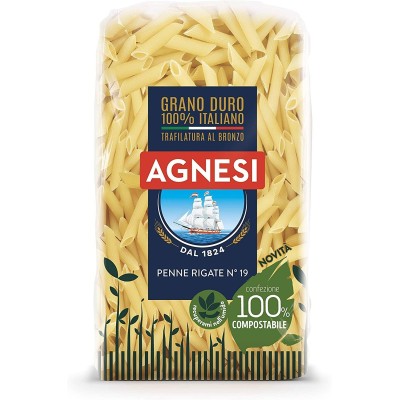 Pasta di Semola Penne Rigate n°19 Agnesi - confezione da 500 g