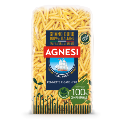 Pasta di Semola Pennette Rigate n°87 Agnesi - confezione da 500 g