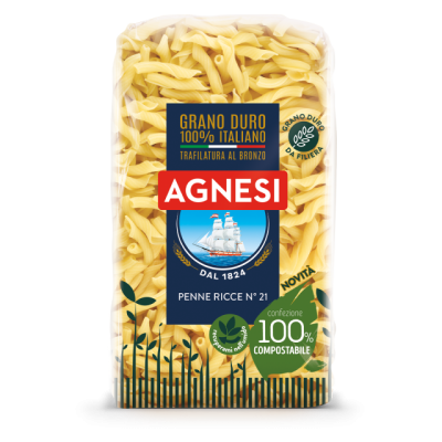Pasta di Semola Penne Ricce Agnesi - confezione da 500 g