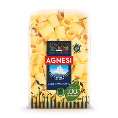 Pasta di Semola Mezze Maniche Agnesi - confezione da 500 g