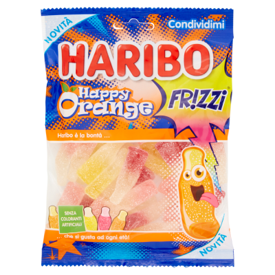 Caramelle Happy Orange Frizzi Haribo - 175 g
